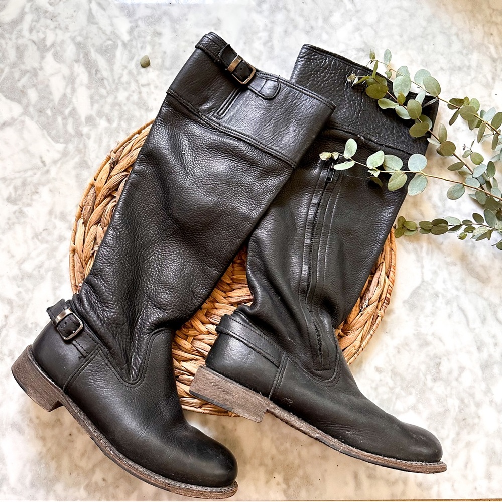 Brooks Brothers Women’s Knee High Black Leather Boots